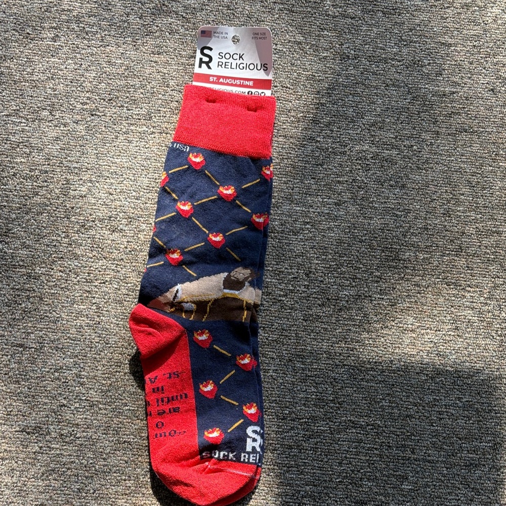 St. Augustine Red and Blue Casual Socks